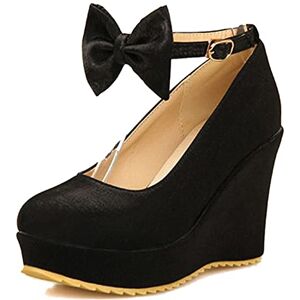Mo Joc Escarpins à Plateforme à Talons compensés Mignons pour Dames avec Bride à la Cheville - Publicité Mo Joc Escarpins à Plateforme à Talons compensés Mignons pour Dames avec Bride à la Cheville - Publicité