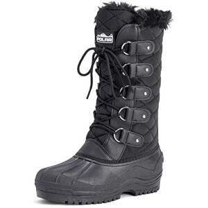 Polar Femmes Tall Matelassé Fourrure Doublée Neige Tactique Imperméable Hauteur Du Genou En Marchant Bottes Noir UK7/EU40 YC0356 - Publicité Polar Femmes Tall Matelassé Fourrure Doublée Neige Tactique Imperméable Hauteur Du Genou En Marchant Bottes Noir UK7/EU40 YC0356 - Publicité