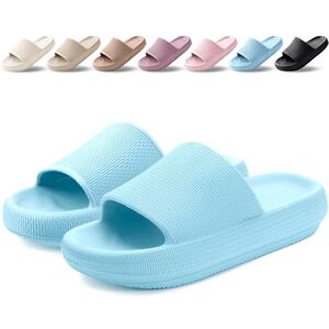 BAXIWUY Claquettes Femme Chaussons Hommes Pantoufles de Douche Antidérapant Léger Semelle Épaisse Amorti Soft Tongs Sandales Confortable Piscine Plage Maison Sliders Bleu, 44-45 EU - Publicité BAXIWUY Claquettes Femme Chaussons Hommes Pantoufles de Douche Antidérapant Léger Semelle Épaisse Amorti Soft Tongs Sandales Confortable Piscine Plage Maison Sliders Bleu, 44-45 EU - Publicité