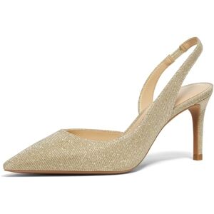 Michael Kors Femme Alina Flex Sling Pump, Pales Dorées, 36.5 EU - Publicité Michael Kors Femme Alina Flex Sling Pump, Pales Dorées, 36.5 EU - Publicité