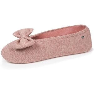 Isotoner Chaussons pantoufles Ballerines femme ultra confortables, semelle en cuir, détail grand nœud, 35/36 EU, rose chiné - Publicité Isotoner Chaussons pantoufles Ballerines femme ultra confortables, semelle en cuir, détail grand nœud, 35/36 EU, rose chiné - Publicité
