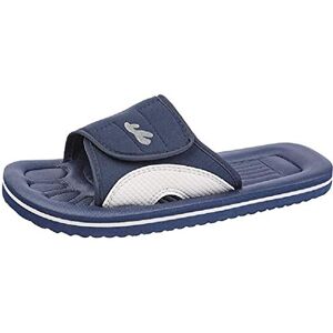 PDQ PLAGE TONGS, DOUCHE MULE, SANDALE EN BLEU MARINE/GRIS Bleu Marine/Textile Gris/EVA, 45 - Publicité PDQ PLAGE TONGS, DOUCHE MULE, SANDALE EN BLEU MARINE/GRIS Bleu Marine/Textile Gris/EVA, 45 - Publicité