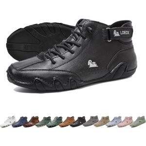 LOVEWLVNCL Bottes hautes unisexes en cuir souple faites à main,Chaussures Beck Antidérapant Poids léger Respirant Bottes Chukka Baskets for conduite et randonnée Chaussures pieds nus(Color:Noir,Size:45 EU) - Publicité LOVEWLVNCL Bottes hautes unisexes en cuir souple faites à main,Chaussures Beck Antidérapant Poids léger Respirant Bottes Chukka Baskets for conduite et randonnée Chaussures pieds nus(Color:Noir,Size:45 EU) - Publicité