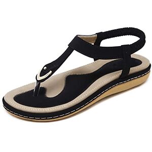 Generic BohêMe Sandales Femmes Plates D’éTé Femmes Plat Sandales De Plage Peep Toe Casual Chaussures,Black,40 EU/9 US - Publicité Generic BohêMe Sandales Femmes Plates D’éTé Femmes Plat Sandales De Plage Peep Toe Casual Chaussures,Black,40 EU/9 US - Publicité