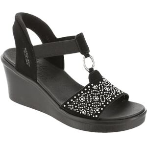 Skechers Sandales compensées à enfiler pour femme, noir, 40 EU - Publicité Skechers Sandales compensées à enfiler pour femme, noir, 40 EU - Publicité