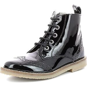 Kickers Tyrol, Bottillons Fille, Noir Vernis, 28 - Publicité Kickers Tyrol, Bottillons Fille, Noir Vernis, 28 - Publicité