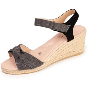 Isotoner Espadrilles Femme nœud,37 EU,Noir - Publicité Isotoner Espadrilles Femme nœud,37 EU,Noir - Publicité