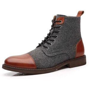 Dcbdx Bottines Hommes Imitation Laine Lacets Cuir Bottines Respirante Chaussures Cheville Court Bottine Bottes de Moto,Gris,41 EU - Publicité Dcbdx Bottines Hommes Imitation Laine Lacets Cuir Bottines Respirante Chaussures Cheville Court Bottine Bottes de Moto,Gris,41 EU - Publicité