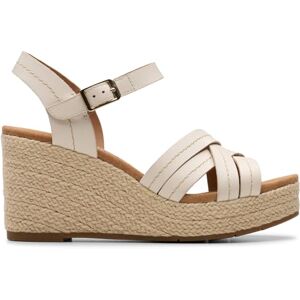 Clarks Femme Sabina Strap Sandale, Cream Leather, 39 EU - Publicité Clarks Femme Sabina Strap Sandale, Cream Leather, 39 EU - Publicité