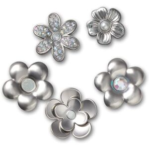 Crocs Jibbitz Lot de 5 breloques en métal et bijoux en forme de chaussure en argent monochrome, 5 Pack, Autre - Publicité Crocs Jibbitz Lot de 5 breloques en métal et bijoux en forme de chaussure en argent monochrome, 5 Pack, Autre - Publicité