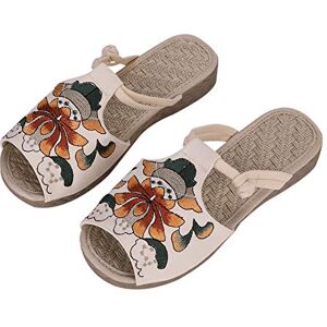 Qchomee Femmes Sabots Mules Plats Sandales Coton Respirant Espadrilles Brodé Fleur Chic Style Chinois Pantoufles Maison Bureau Chaussons à Bout Ouvert Confort Chaussure Eté pour Marche Plage Jardin Shopping - Publicité Qchomee Femmes Sabots Mules Plats Sandales Coton Respirant Espadrilles Brodé Fleur Chic Style Chinois Pantoufles Maison Bureau Chaussons à Bout Ouvert Confort Chaussure Eté pour Marche Plage Jardin Shopping - Publicité