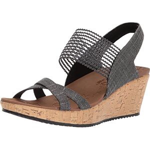 Skechers Femme Beverlee-High Tea Sandales Bout Ouvert, Noir (Black), 38.5 EU - Publicité Skechers Femme Beverlee-High Tea Sandales Bout Ouvert, Noir (Black), 38.5 EU - Publicité