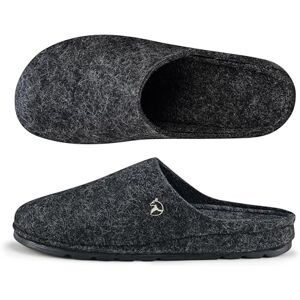ESTRO Chaussons Homme Hiver Chaud Pantoufle Homme Chaussons Semelle Gomme Pantoufles en Feutre (Noir, 44 EU) - Publicité ESTRO Chaussons Homme Hiver Chaud Pantoufle Homme Chaussons Semelle Gomme Pantoufles en Feutre (Noir, 44 EU) - Publicité