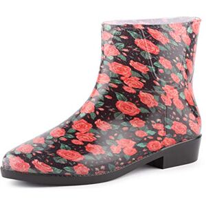 Ladeheid Bottines Bottes de Pluie Chaussure Femme LAZT201802 (des Roses, 38 EU) - Publicité Ladeheid Bottines Bottes de Pluie Chaussure Femme LAZT201802 (des Roses, 38 EU) - Publicité