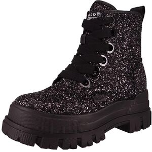 Buffalo Aspha Laceup Hi Vegan Glitter Noir Imitation Leather 38 EU - Publicité Buffalo Aspha Laceup Hi Vegan Glitter Noir Imitation Leather 38 EU - Publicité