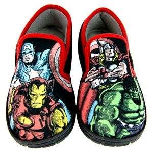 Marvel Chaussons Avengers pour garçon Noir Illustration BD Noir Rouge, 28 EU - Publicité Marvel Chaussons Avengers pour garçon Noir Illustration BD Noir Rouge, 28 EU - Publicité