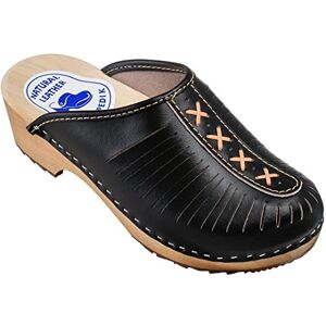 ESTRO Sabot en Bois Femme Sabot Femme Cuir Confort Sabots Bois Sabots en Cuir CDL01 (41, CDL01 Onyx) - Publicité ESTRO Sabot en Bois Femme Sabot Femme Cuir Confort Sabots Bois Sabots en Cuir CDL01 (41, CDL01 Onyx) - Publicité
