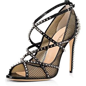 WOkismD Escarpins à Bride croisée cloutés pour Femmes Escarpins à Talons Hauts en Maille d'été Sandales à Rivets à Bout Ouvert Robe Chaussures de soirée de Mariage, Plus la Taille 34-46,Noir,37 - Publicité WOkismD Escarpins à Bride croisée cloutés pour Femmes Escarpins à Talons Hauts en Maille d'été Sandales à Rivets à Bout Ouvert Robe Chaussures de soirée de Mariage, Plus la Taille 34-46,Noir,37 - Publicité