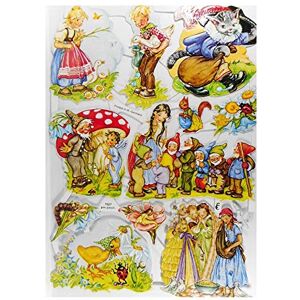Glanzbilder EF 7027 GWI 664 Blanche-Neige Oie doré Chat Bottes de conte de fées Décoration - Publicité Glanzbilder EF 7027 GWI 664 Blanche-Neige Oie doré Chat Bottes de conte de fées Décoration - Publicité
