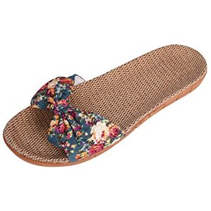 QCHOMEE Sandales Plates Femmes Tongs à Bout Ouvert en Lin Antidéparant Chaussons d'Intérieur Maison Bureau Plancher Pantoufles Eté avec Papillon de N½uds Mignon Slippers pour Plage Piscine - Publicité QCHOMEE Sandales Plates Femmes Tongs à Bout Ouvert en Lin Antidéparant Chaussons d'Intérieur Maison Bureau Plancher Pantoufles Eté avec Papillon de N½uds Mignon Slippers pour Plage Piscine - Publicité