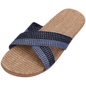 ITODA Femme Homme Pantoufles Eté Respirant en Lin Antidérapant Chaussures Bout Ouvert Chaussons de Plage Piscine Tongs Claquettes Confortable pour Maison Bureau Intérieur 44-45 Bleu Foncé - Publicité ITODA Femme Homme Pantoufles Eté Respirant en Lin Antidérapant Chaussures Bout Ouvert Chaussons de Plage Piscine Tongs Claquettes Confortable pour Maison Bureau Intérieur 44-45 Bleu Foncé - Publicité