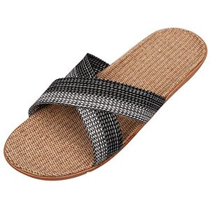 ITODA Femme Homme Pantoufles Eté Respirant en Lin Antidérapant Chaussures Bout Ouvert Chaussons de Plage Piscine Tongs Claquettes Confortable pour Maison Bureau Intérieur 44-45 Gris - Publicité ITODA Femme Homme Pantoufles Eté Respirant en Lin Antidérapant Chaussures Bout Ouvert Chaussons de Plage Piscine Tongs Claquettes Confortable pour Maison Bureau Intérieur 44-45 Gris - Publicité