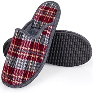 ESTRO Chausson Homme Pantoufles Hommes Pantoufle Homme Mules Chaussons pour Hommes avec Semelle à Mémoire Antidérapante (46, Rouge) - Publicité ESTRO Chausson Homme Pantoufles Hommes Pantoufle Homme Mules Chaussons pour Hommes avec Semelle à Mémoire Antidérapante (46, Rouge) - Publicité