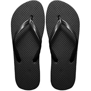 SUGAR ISLAND® Dames Filles Hommes été Plage Flip Flop Tongs Piscine chaussures-BLK-3/4 - Publicité