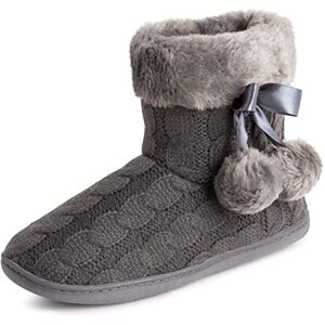 Polar Femmes Mousse A Mémoire Pom Pom L'hiver Fausse Fourrure Luxe Peluche Confortable Antidérapant Intérieure Chaussons Gris Knitetd UK5/EU38 YC0715 - Publicité Polar Femmes Mousse A Mémoire Pom Pom L'hiver Fausse Fourrure Luxe Peluche Confortable Antidérapant Intérieure Chaussons Gris Knitetd UK5/EU38 YC0715 - Publicité