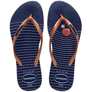 Havaianas Women Slim Nautical Navy Blue/Rose Gold/Navy Blue 33 3.5/4 UK Child - Publicité Havaianas Women Slim Nautical Navy Blue/Rose Gold/Navy Blue 33 3.5/4 UK Child - Publicité