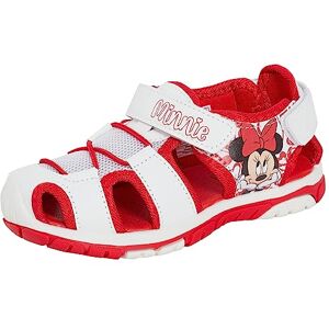 Disney Minnie Mouse Sandales pour Enfants Filles Sandales de Sport à Bout fermé Chaussures de Marche Ouvertes, Blanc/Rouge, Taille 32EU - Publicité Disney Minnie Mouse Sandales pour Enfants Filles Sandales de Sport à Bout fermé Chaussures de Marche Ouvertes, Blanc/Rouge, Taille 32EU - Publicité