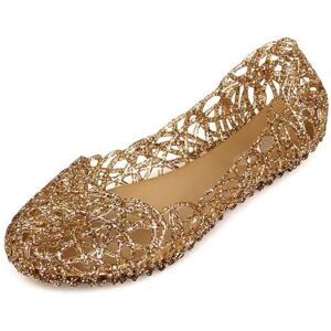 MOTIVE LIFE Vamp Net Souple Sandales à Enfiler Femmes (Or, numeric_42) - Publicité MOTIVE LIFE Vamp Net Souple Sandales à Enfiler Femmes (Or, numeric_42) - Publicité