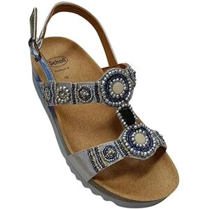 Dr. Scholl's BOGOTA SANDAL (Argent/Bleu, Système Taille Chaussures EU, Adulte, Femme, Numérique, Moyen, 41) - Publicité Dr. Scholl's BOGOTA SANDAL (Argent/Bleu, Système Taille Chaussures EU, Adulte, Femme, Numérique, Moyen, 41) - Publicité
