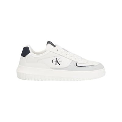 Calvin Klein Baskets Cupsole Homme Chunky Low Semelle Épaisse, Blanc (Bright White/Navy/Grey), 46 - Publicité Calvin Klein Baskets Cupsole Homme Chunky Low Semelle Épaisse, Blanc (Bright White/Navy/Grey), 46 - Publicité