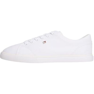 Tommy Hilfiger Femmes Th Low Profile Vulc Canvas FW0FW09102 Low Top, Blanc (Blanc), 35 - Publicité Tommy Hilfiger Femmes Th Low Profile Vulc Canvas FW0FW09102 Low Top, Blanc (Blanc), 35 - Publicité