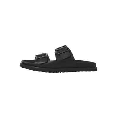Jack & Jones Homme Leather Jfwvenice Sandales en Cuir, Noir, 40 EU - Publicité Jack & Jones Homme Leather Jfwvenice Sandales en Cuir, Noir, 40 EU - Publicité