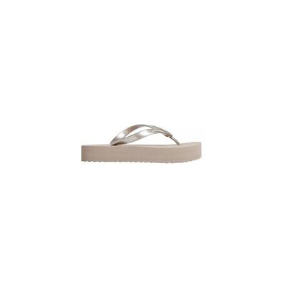 Calvin Klein Tongs plates pour femme Met Tpu Gris (taupe du désert), pointure 2,5 - Publicité Calvin Klein Tongs plates pour femme Met Tpu Gris (taupe du désert), pointure 2,5 - Publicité