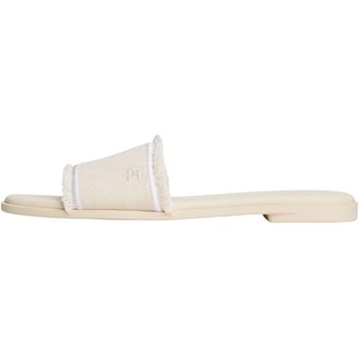 Tommy Hilfiger Sandales Femme Fringe Canvas Flat Élégantes, Ivoire (Muslin), 36 - Publicité Tommy Hilfiger Sandales Femme Fringe Canvas Flat Élégantes, Ivoire (Muslin), 36 - Publicité