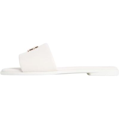 Tommy Hilfiger Mule plate en cuir Th Logo Hardware pour femme, beige (crème douce), pointure 5 - Publicité Tommy Hilfiger Mule plate en cuir Th Logo Hardware pour femme, beige (crème douce), pointure 5 - Publicité
