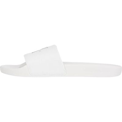 Calvin Klein Claquettes Femme Slide Monogram avec Logo, Blanc (Bright White/Black), 36 - Publicité Calvin Klein Claquettes Femme Slide Monogram avec Logo, Blanc (Bright White/Black), 36 - Publicité