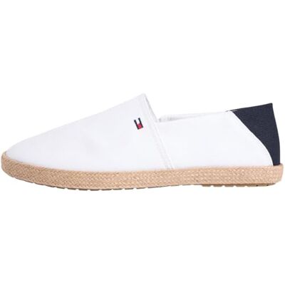 Tommy Hilfiger Core Hilfiger Espadrilles Textile FM0FM05792 pour Homme, Blanc (Blanc), Pointure 40 - Publicité Tommy Hilfiger Core Hilfiger Espadrilles Textile FM0FM05792 pour Homme, Blanc (Blanc), Pointure 40 - Publicité