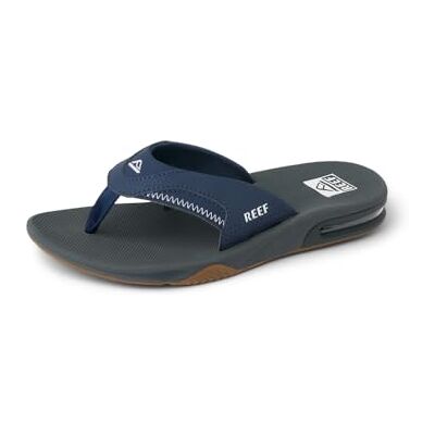 REEF Tongs Fanning pour homme, soutien de la voûte plantaire, semelle extérieure durable, résistante à l'eau, avec décapsuleur intégré, 45 EU - Publicité REEF Tongs Fanning pour homme, soutien de la voûte plantaire, semelle extérieure durable, résistante à l'eau, avec décapsuleur intégré, 45 EU - Publicité