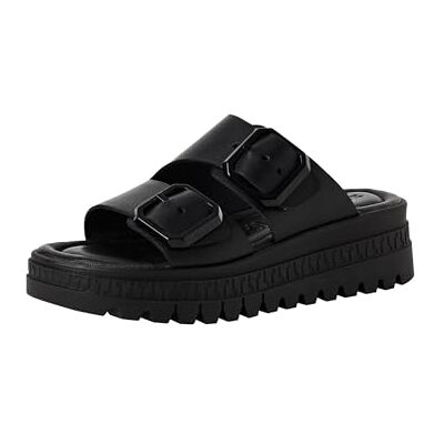 Tamaris Mule femme à talon compensé en cuir noir 38 EU - Publicité Tamaris Mule femme à talon compensé en cuir noir 38 EU - Publicité