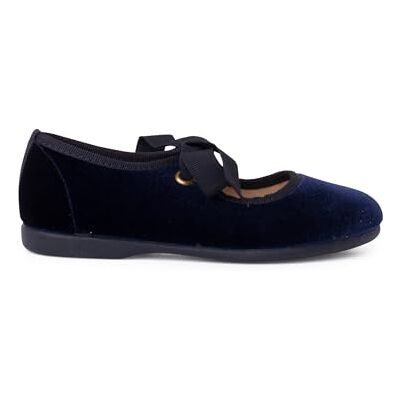 Pisamonas Chaussures Babies Velours avec Nœud Gros-Grain Filles Taille 26 Couleur Bleu Marine - Publicité Pisamonas Chaussures Babies Velours avec Nœud Gros-Grain Filles Taille 26 Couleur Bleu Marine - Publicité