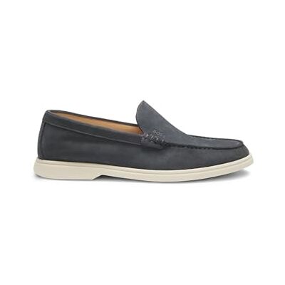 BOSS Hommes Sienne Loaf Mocassins en Cuir suédé avec Logo embossé - Publicité BOSS Hommes Sienne Loaf Mocassins en Cuir suédé avec Logo embossé - Publicité