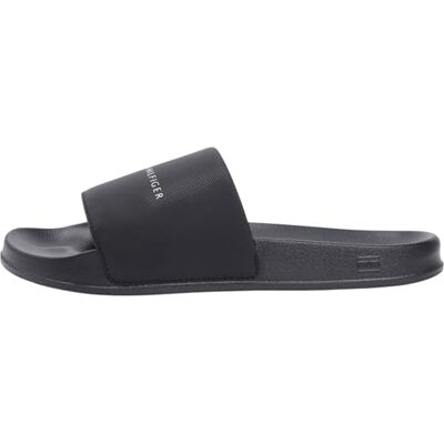 Tommy Hilfiger Core Pool Slide Claquettes pour homme, noir (noir), pointure 42 - Publicité Tommy Hilfiger Core Pool Slide Claquettes pour homme, noir (noir), pointure 42 - Publicité