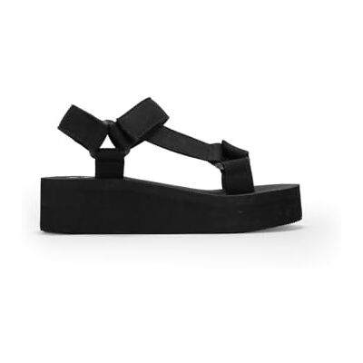 BOSANOVA Sandales de sport fabriquées en textile avec détails de bandes réglables sur le dessus avec plateforme en caoutchouc EVA. Fermeture facile. Chaussures pour femme, Noir , 38 EU - Publicité BOSANOVA Sandales de sport fabriquées en textile avec détails de bandes réglables sur le dessus avec plateforme en caoutchouc EVA. Fermeture facile. Chaussures pour femme, Noir , 38 EU - Publicité