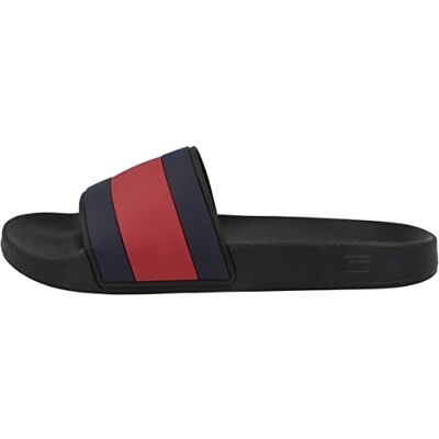 Tommy Hilfiger Claquettes Homme Rubber TH Flag Pool Slide Sandales De Bain, Noir (Black), 44 EU - Publicité Tommy Hilfiger Claquettes Homme Rubber TH Flag Pool Slide Sandales De Bain, Noir (Black), 44 EU - Publicité