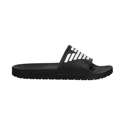 Emporio Armani Unisex Bold Eagle Logo Slides, BLACK+WHITE, 44 - Publicité Emporio Armani Unisex Bold Eagle Logo Slides, BLACK+WHITE, 44 - Publicité