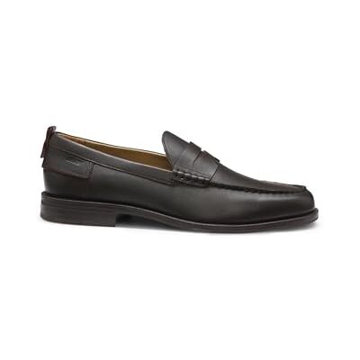 HUGO Hommes Varian Loaf Mocassins en Cuir avec Finition Penny - Publicité HUGO Hommes Varian Loaf Mocassins en Cuir avec Finition Penny - Publicité